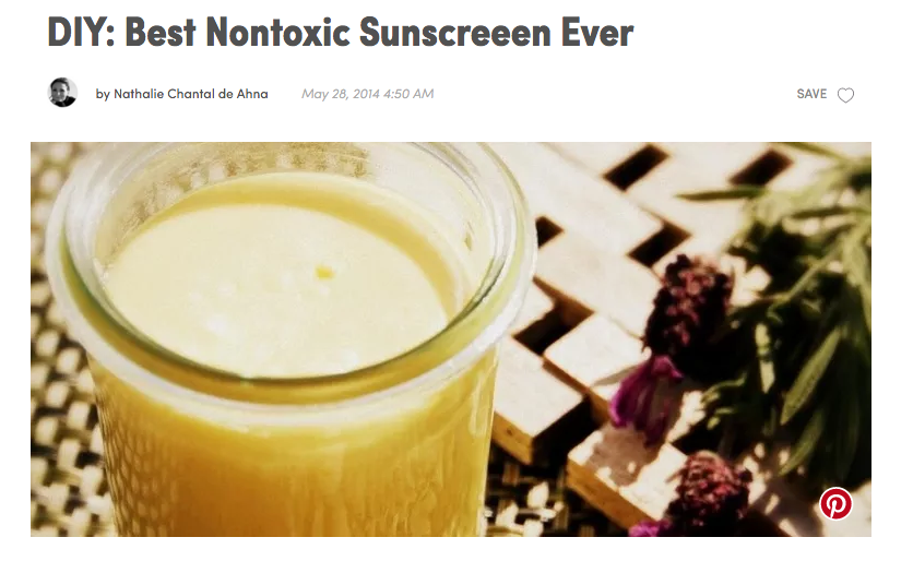 DIY Sunscreen